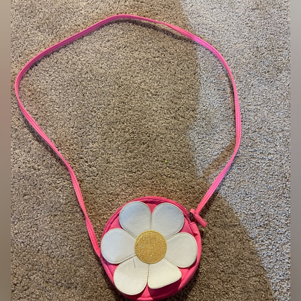 Hot Pink Purse with White Flower